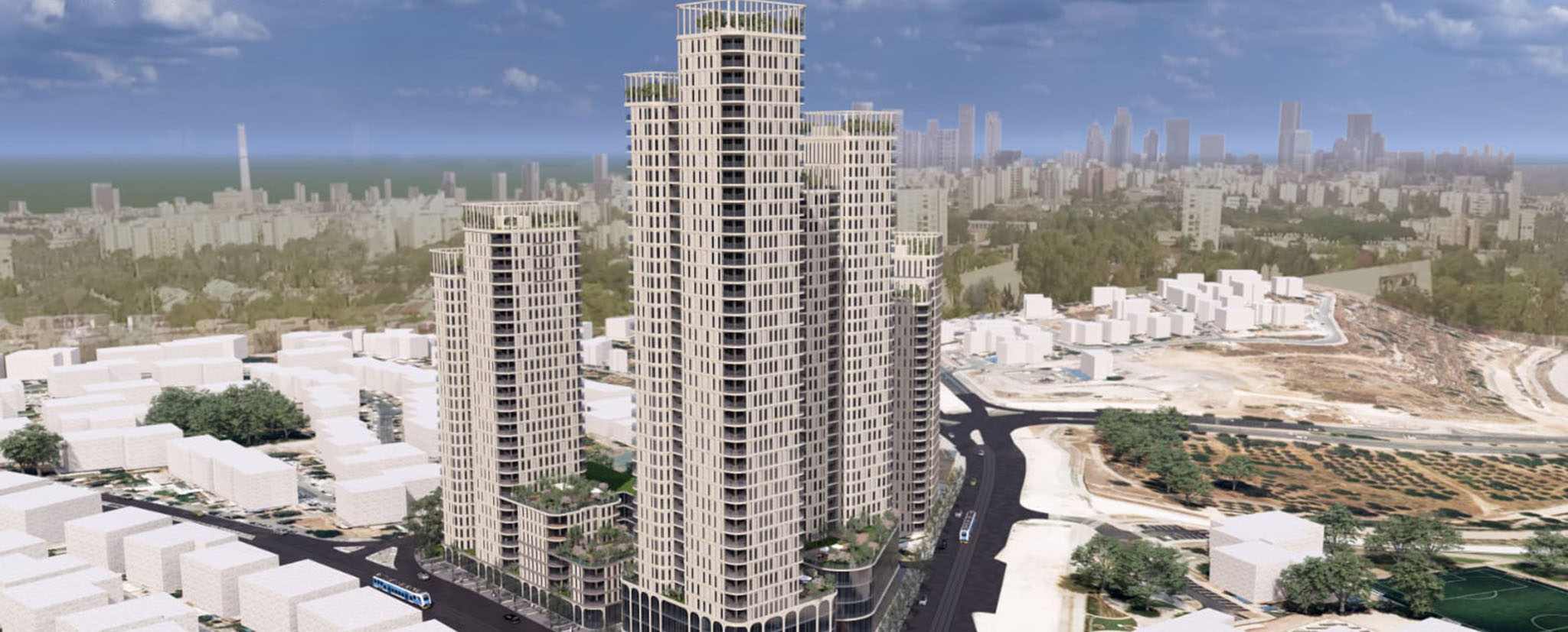הדמייה של פרויקט המרכז המסחרי באפרת