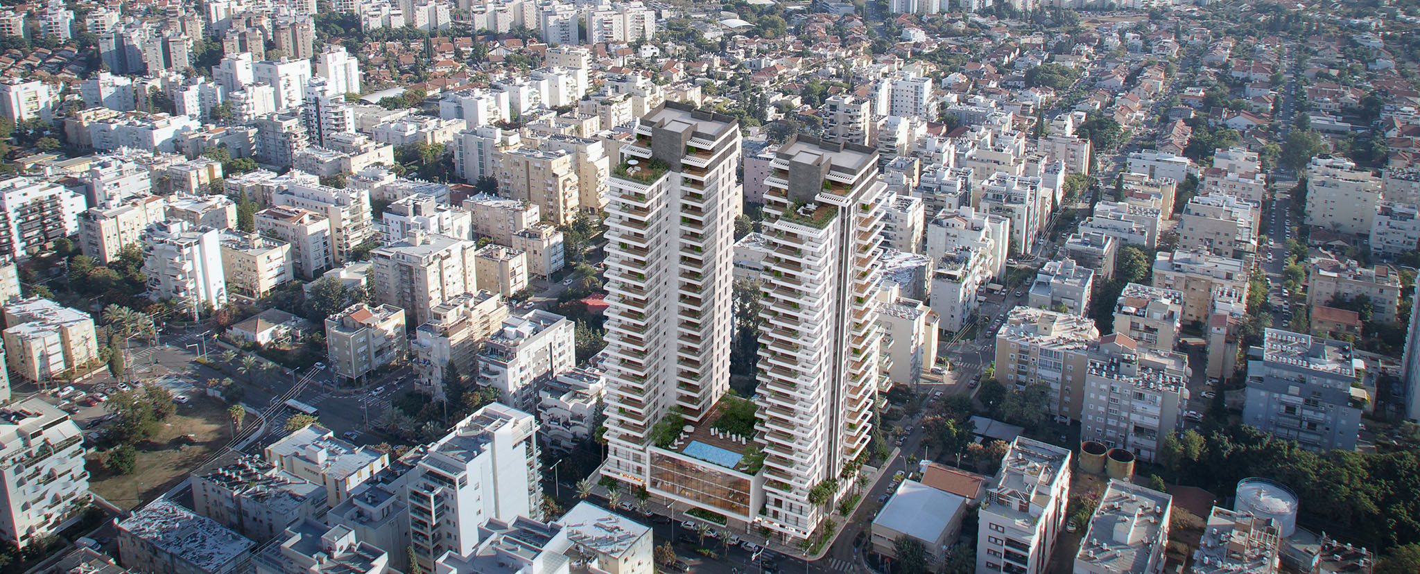 הדמיית הפרויקט בראשון לציון מבט על