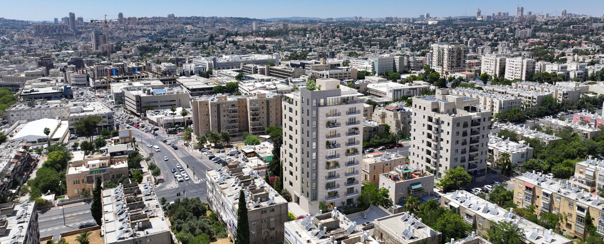 תמונה אווירית של הבניין ברחוב שלום יהודה